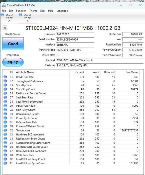 HDD laptop Samsung 1TB