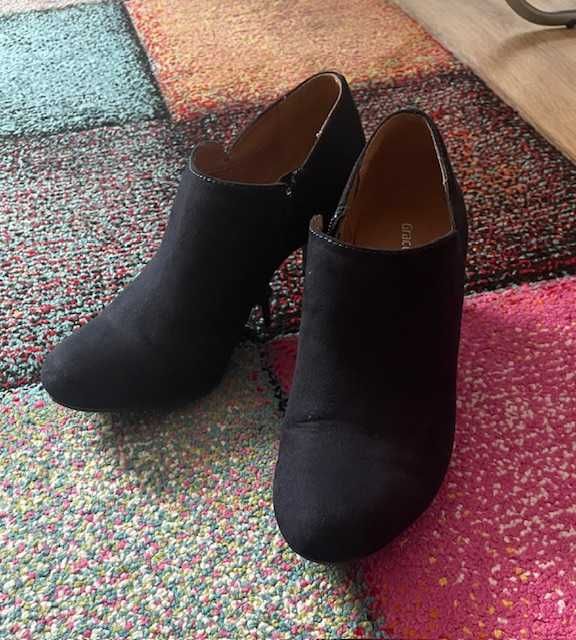 Pantofi damă cu toc, Graceland, albastru închis, mărime 36