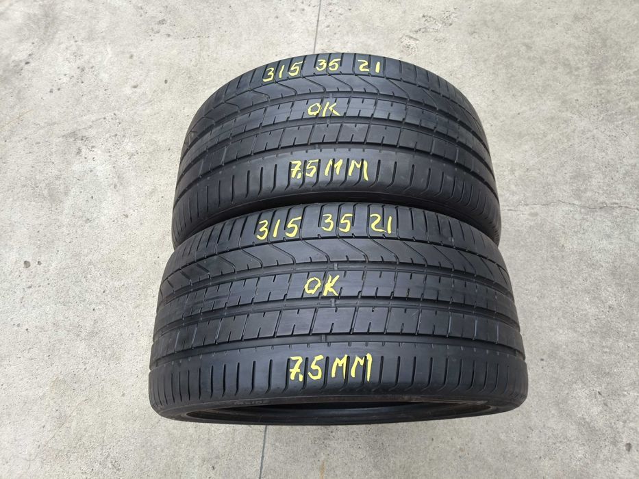 Doua anvelope de vara 315 35 21 pirelli p zero profil 7,5 mm