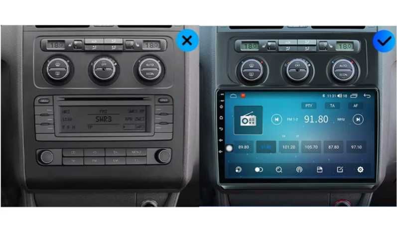 9-инчова мултимедия за Volkswagen Touran (2003–2009) + подарък камера