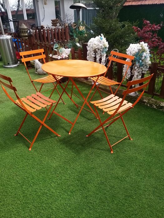 Комплект от маса с 4 стола Метал,