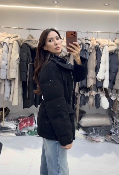 Пуховик с норковым воротником