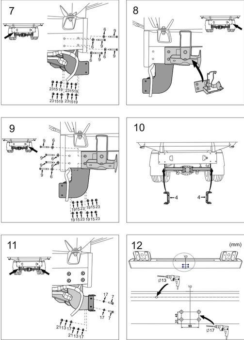 Carlig Remorcare Crafter Cârlige Remorcare MAN TGE  2017 2026 CU LADĂ