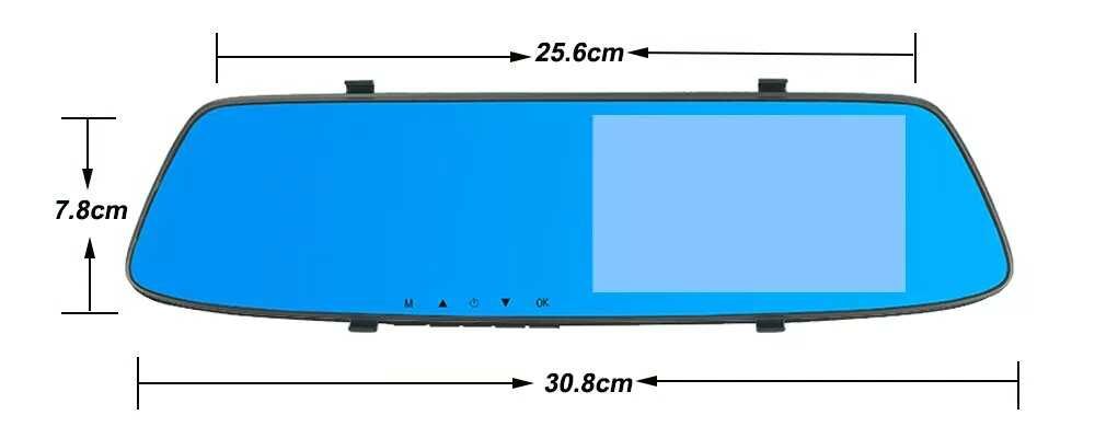 Топ цена! Видеорегистратор огледало+задна камера, FHD, G-Sensor, Audio