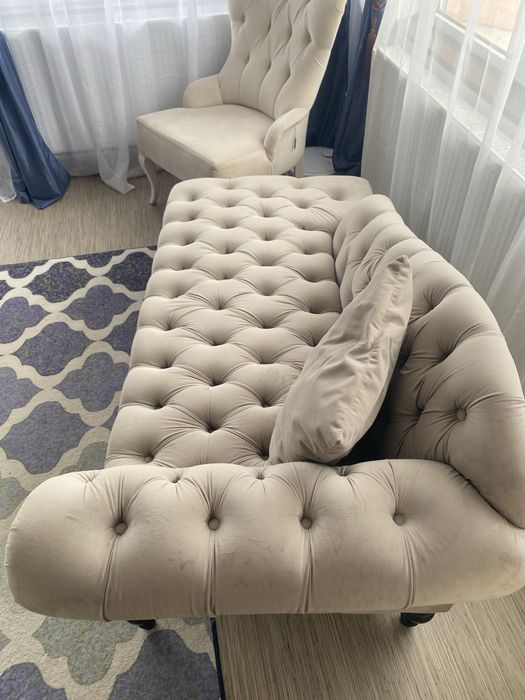 Sezlong living tapitat