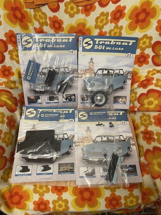 Pachet Nr. 19,20,22,23 la macheta Trabant 601 - Hachette scara 1/8