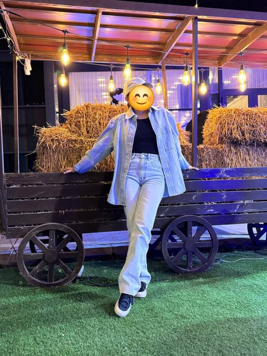 Джинсовая куртка-рубашка H&M