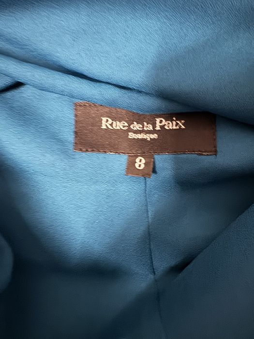 Дълга масленозелена рокля -Rue de la Paix