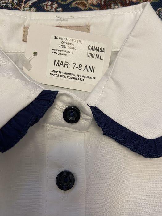 Camasa alba 7 - 8 ani