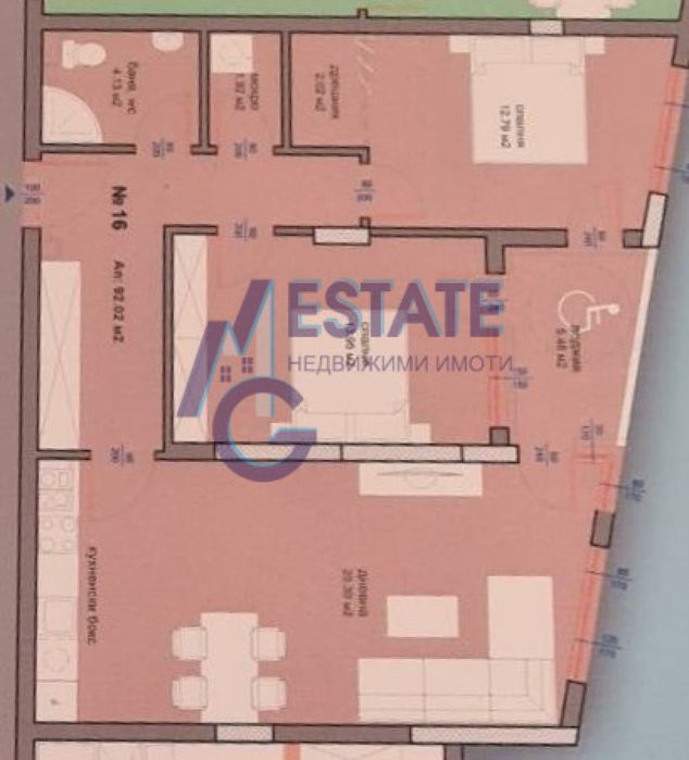 тристаен апартамент в М.Рудник - зона Д