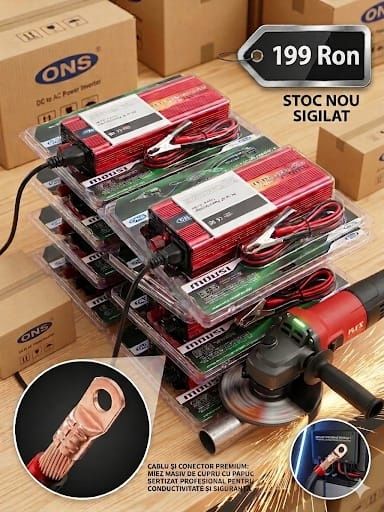 Convertor invertor 12/24 v la 220 v 199ron sigilate