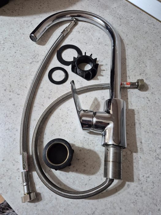 Baterie Chiuveta Bucatarie, argintie, crom