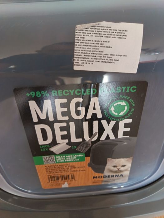 Toaletă Modernă Mega Deluxe 65,8x48,6x45,8 gri închis