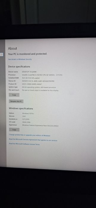 Lenovo thinkpad L14 schimb cu sistem supraveghere