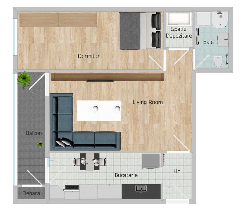 [PF] Apartament 2 camere | et 2/4 | balcon | garaj subteran | Zorilor