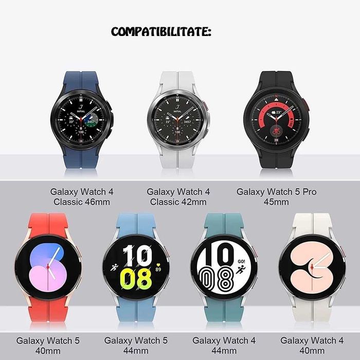 Curea silicon magnetica 20mm ceas Samsung Watch 4 5 Watch 6 / 7