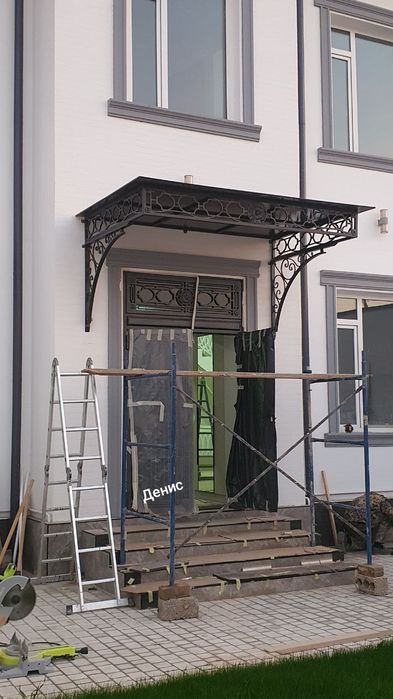 Ворота двухсторонние решетки на окна навес козырек двери беседки ковка