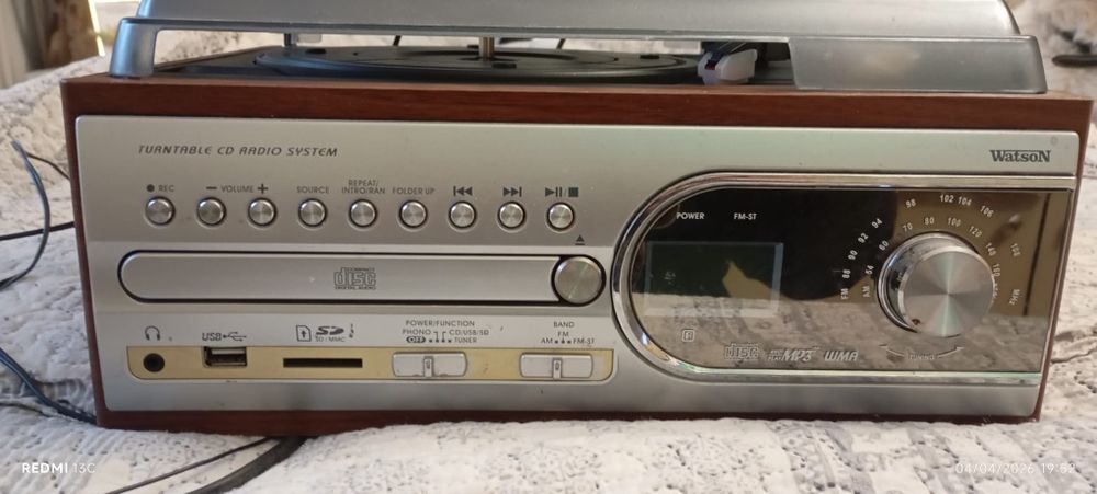 Pick-up Watson viniluri și CD, USB, 2 Boxe