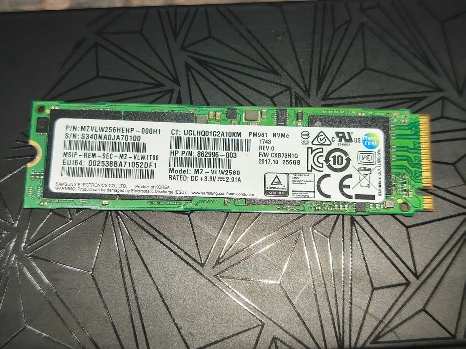 SSD Samsung 256GB M.2 NVMe