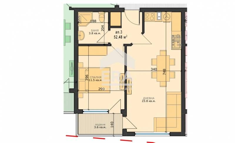 Продава се Двустаен апартамент в Варна, Възраждане 4 - 59 кв.м за 851 €/кв.м - Снимка #1