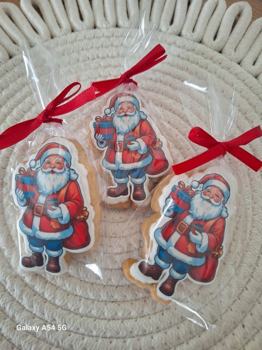 Коледни бисквитки с фонданов принт