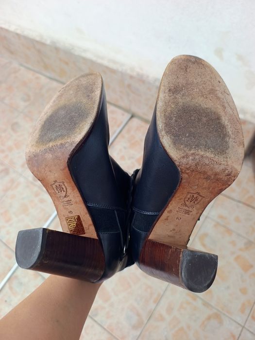 Botine piele Massimo Dutti măr 40