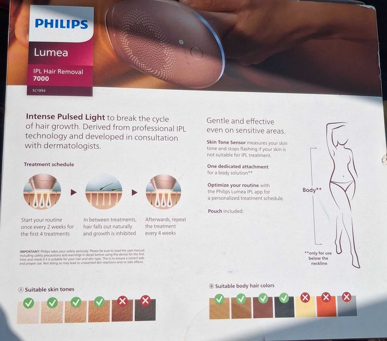 Епилатор-PHILIPS LUMEA в гаранция още 1 година