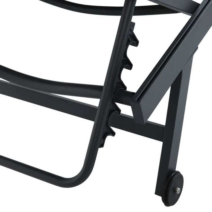 Set 2 sezlonguri plaja/gradina/terasa Gri Antracit LIVRARE GRATUITA