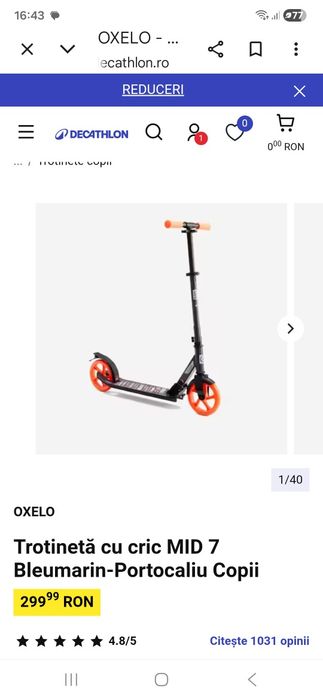 Trotineta decathlon