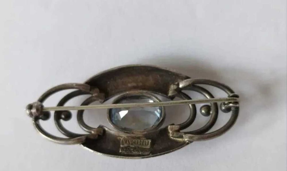 Brosa de dama, veche, argint 835