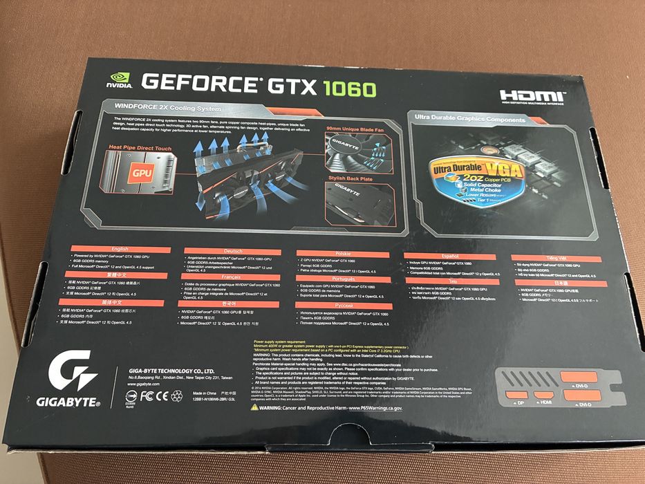 Placa video  GeForce GTX 1060.-6G