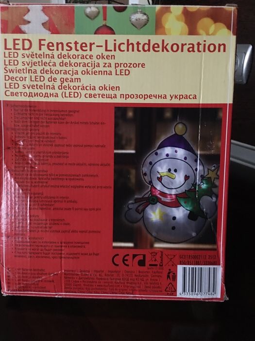 Светлодиодна коледна лед декорация с батерии