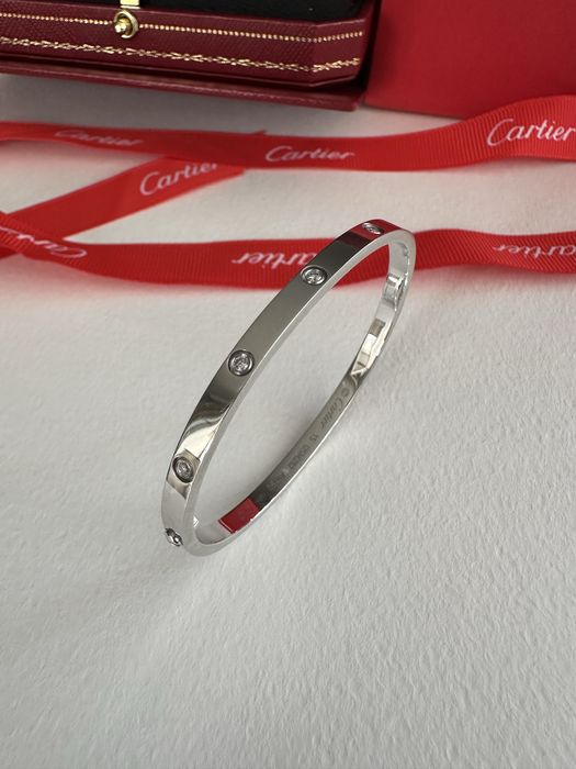 Браслет Cartier полностью в бриллиантах 100% платина