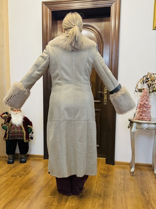 Cojoc piele de miel cu insertii de piele naturala si blana naturala