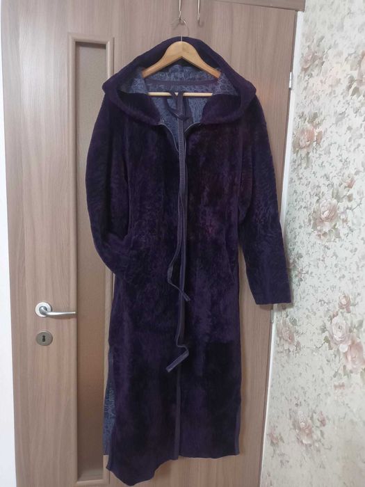 Cojoc lung (120 cm), Astrahan (1,75 kg), două fețe, marime M, Turcia