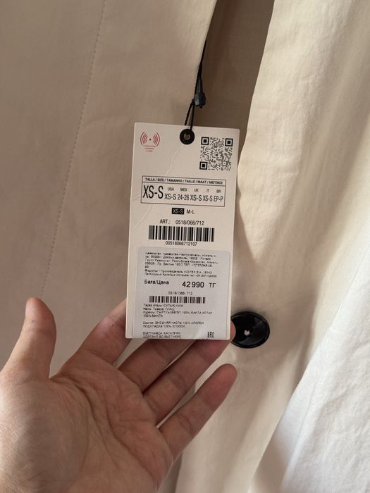 Тренч Zara, с этикеткой