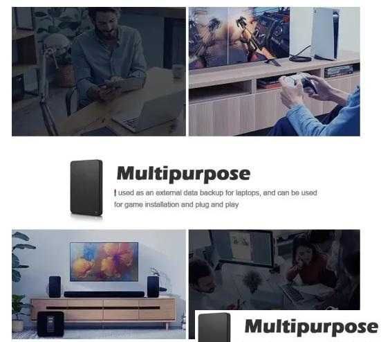 PS4 PS5 Конзола USB 3.0 Разширено Хранилище PC Лаптоп Външен Хард Диск