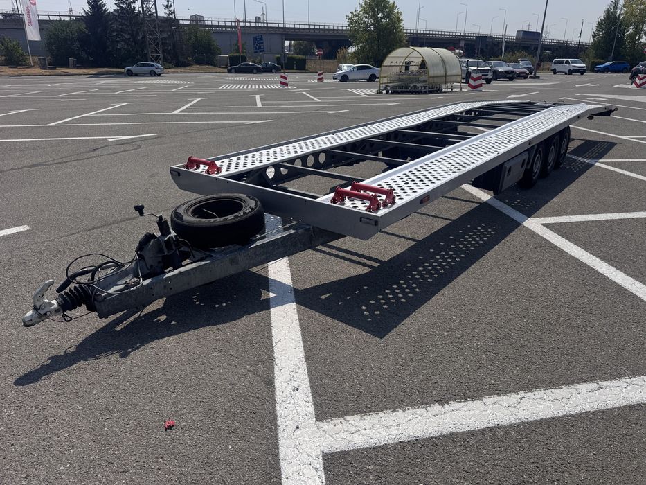 Trailer dublu 9m remorca 3,5t platforma auto