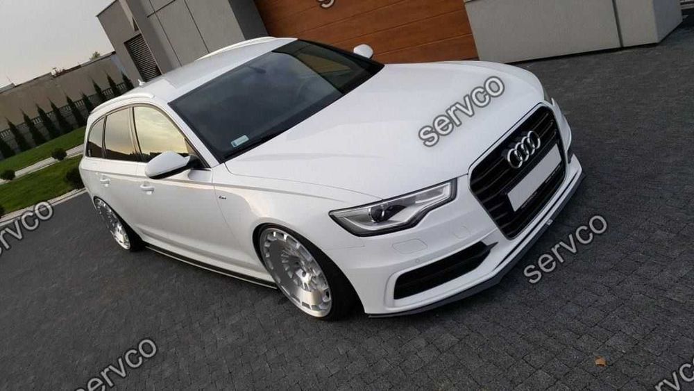 Prelungire splitter bara fata Audi A6 C7 4G S-Line 2011-2014 v3 - Maxton Design