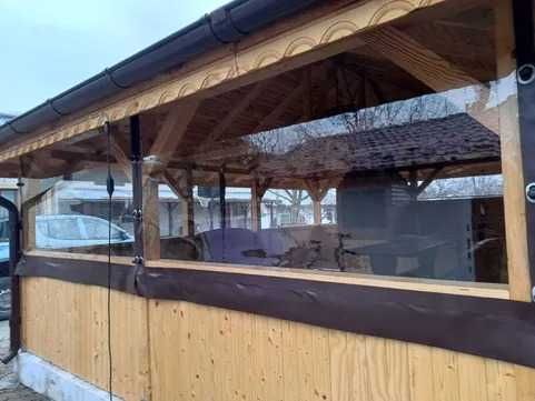 Montaj folie închidere terasă și foișoare în Giurgiu