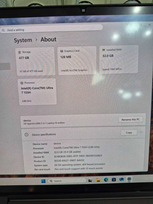 HP Spectre x360 2-in-l Laptop 1 -eu0xxx