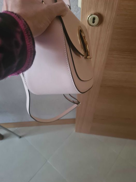 Естествена кожа италианска чанта