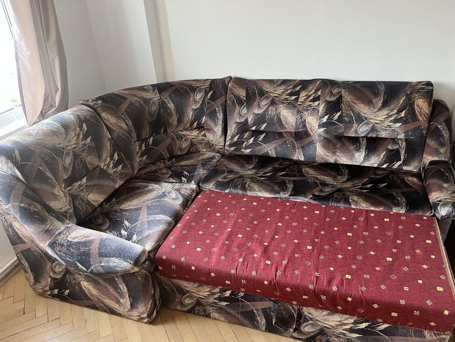 Vand canapea coltar extensibil velur plusat