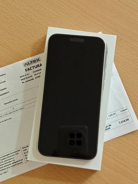 iPhone 17 Pro Max 256GB Silver - garantie + Airpods Pro 2