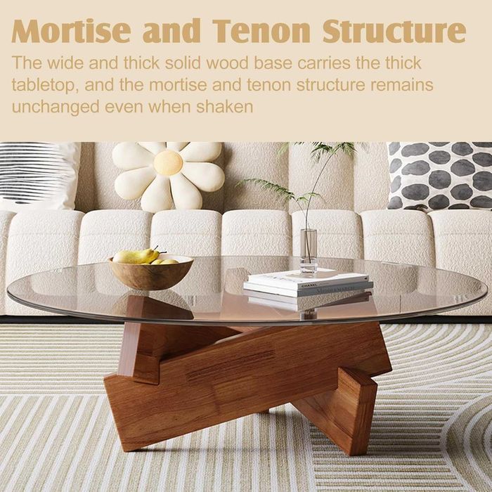 Холна маса, Странична, за диван, Стъклена маса, Модерен стил н142