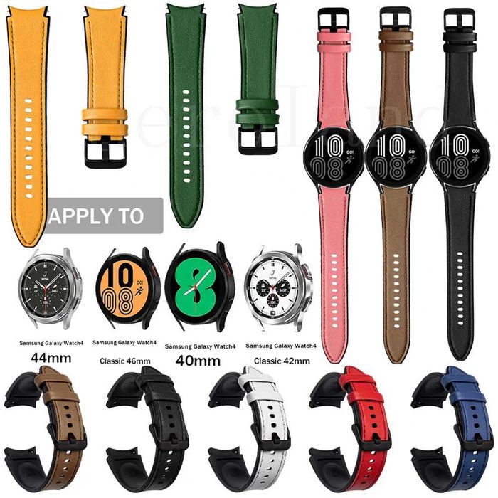 Curea piele 20mm Samsung Watch 4 4 Classic Watch 5 5 Pro Watch 6 7