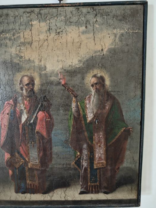Icoana foarte veche pe lemn(posibil Tattarascu)
