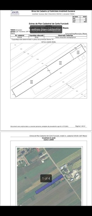 Vand teren Intravilan - Moara Nica - Suceava 3150m