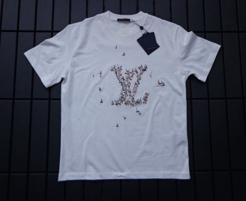 Мъжка тениска Louis Vuitton Embroidered white T shirt