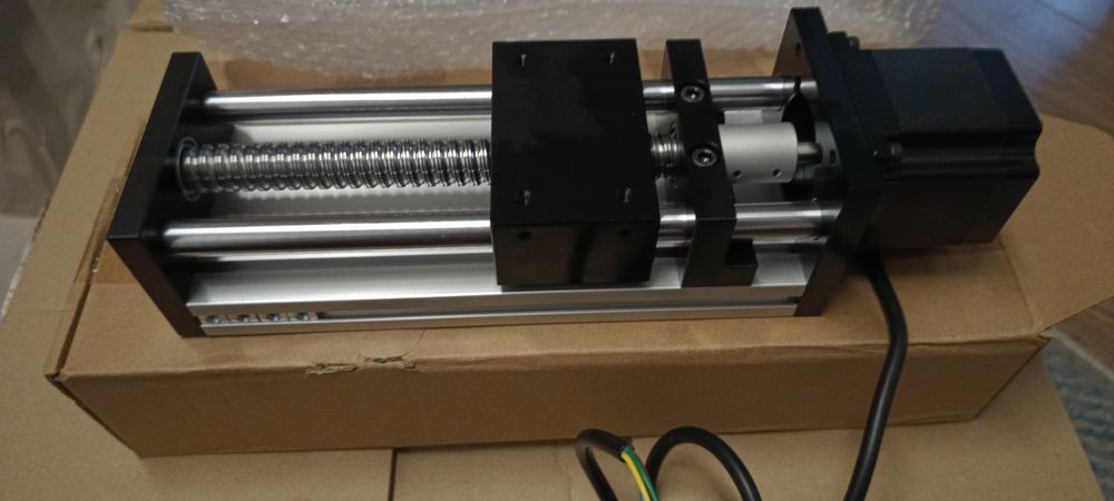 Șurub cu bile de ghidare cu axă optică dublă de 100 mm Befenybay SFU1605 cu motor pas cu pas NEMA23 pentru router CNC